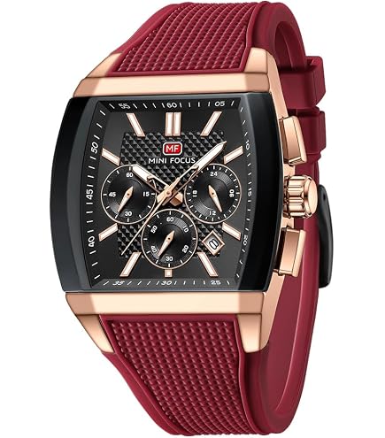 MEG Amazon.com: MEGIR Men's Rectangle Analogue Quartz Chronograph
